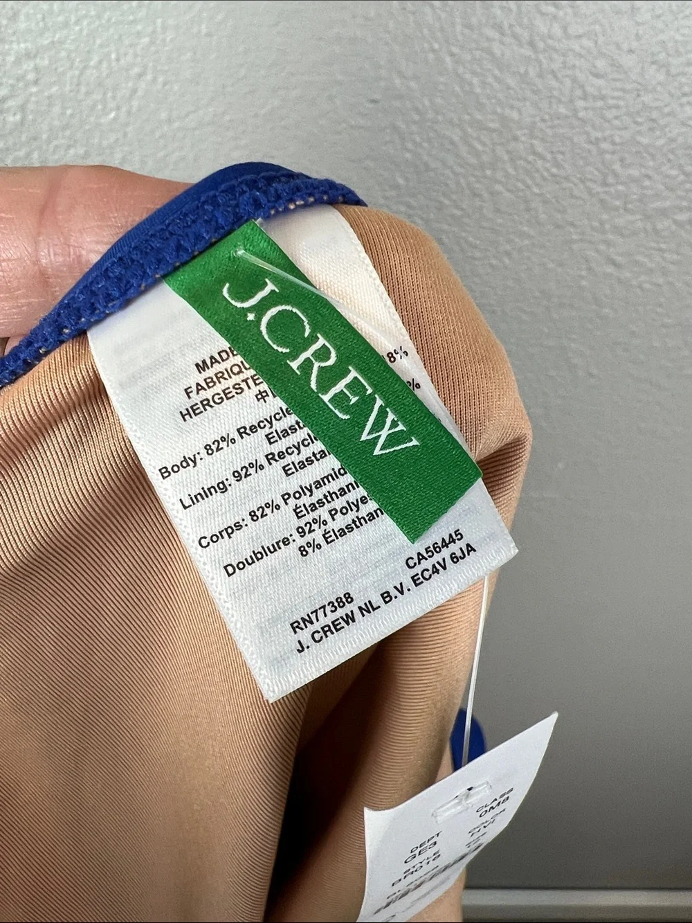 NWT J. Crew Crossback Swimsuit One Piece Blue 12 - Picture 8 of 12